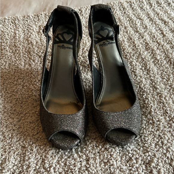 Used glitter high heel shoes 👠 good condition, size 7.5 - Picture 1 of 16